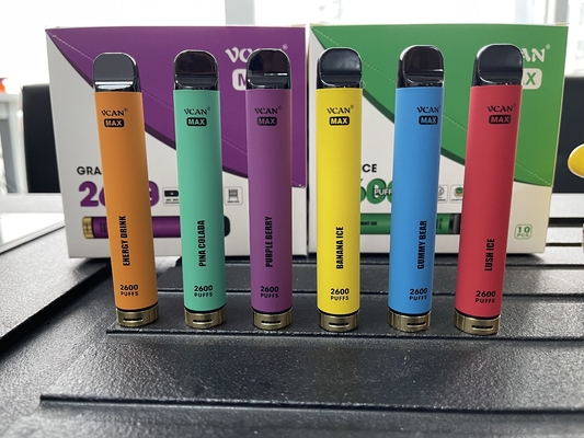 La marca originale Vape eliminabile Pen Vcan Max 2600 di Vcan soffia la cera Pen Vaporizer del nicotina del sale di 5%